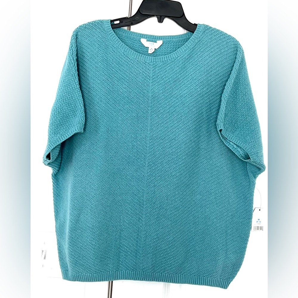 NWT Teal Knit Top / Medium but can easily fit L to XL due to loose fit
